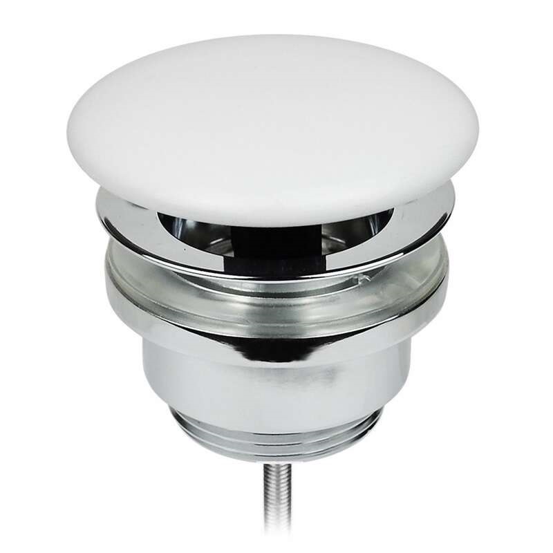 Купить aet elite, a037101, донный клапан, свободный слив хром, белый матовый в интернет-магазине lux-santeh.ru