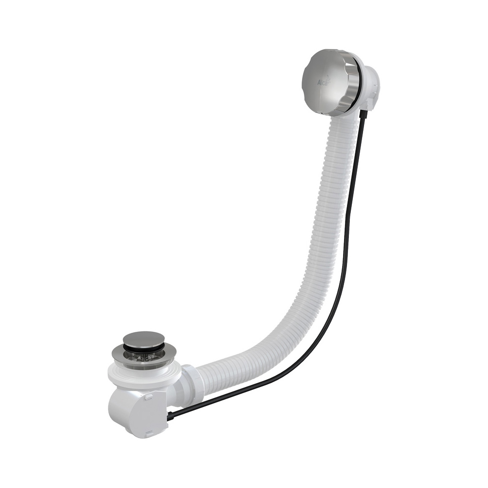 Сифон для ванны автомат белый. Сифон ALCAPLAST a55k New. A51crm сифон для ванны автомат комплект хромированный