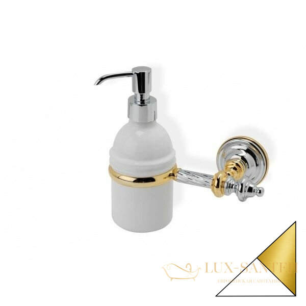 дозатор керамический stil haus giunone g30(04) настенный, белый-золото