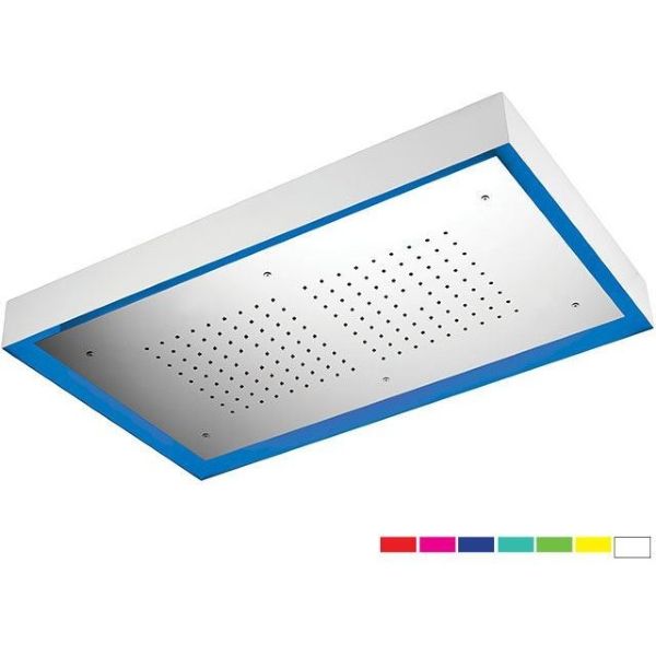 daniel, a579ral7747, потолочная лейка для душа с 7 цветной светодиодной подсветкой, диаметр 770х470 мм, цвет хром