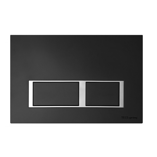 инсталляция для подвесного унитаза tece tecespring s955202 с панелью смыва (4 в 1), черный матовый/хром