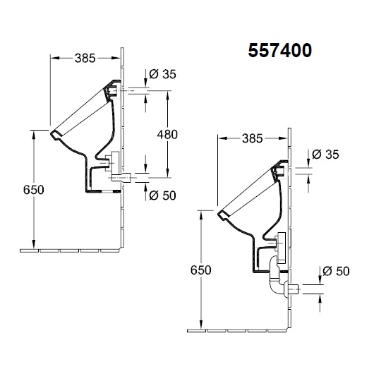 писсуар villeroy & boch architectura 55740001, белый