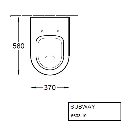 чаша подвесного унитаза villeroy & boch subway 6603 10 01 с полкой, белый