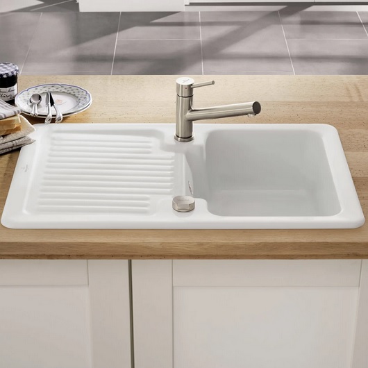 кухонная мойка villeroy & boch condor 45 674501r1 ceramicplus 800×510 мм, белый