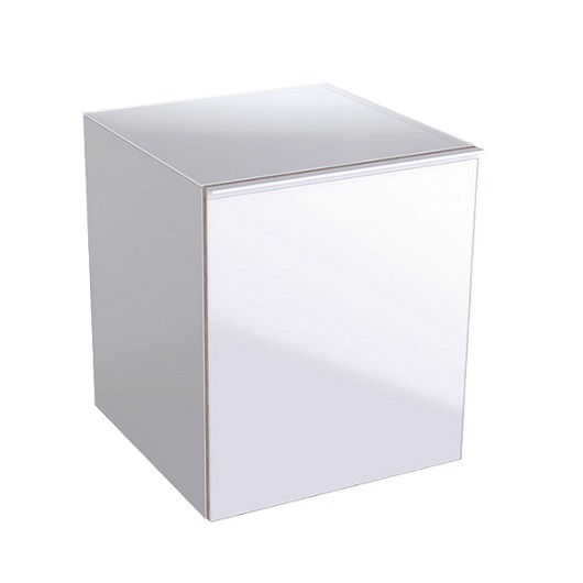 боковой шкафчик geberit acanto 500.618.01.2 450х476 мм, белое стекло