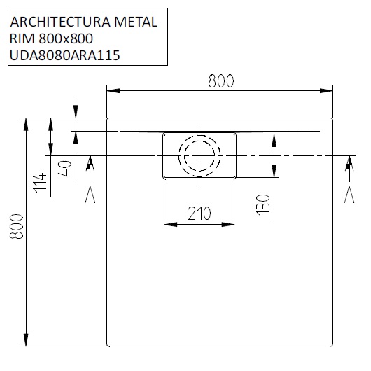 душевой поддон villeroy & boch architectura uda8080ara115v-01 800х800 мм, белый