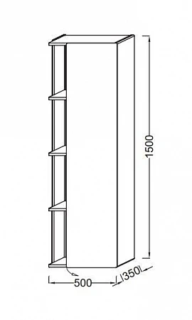 подвесная колонна jacob delafon eb1740dru-g1c terrace premium 50 см, белый