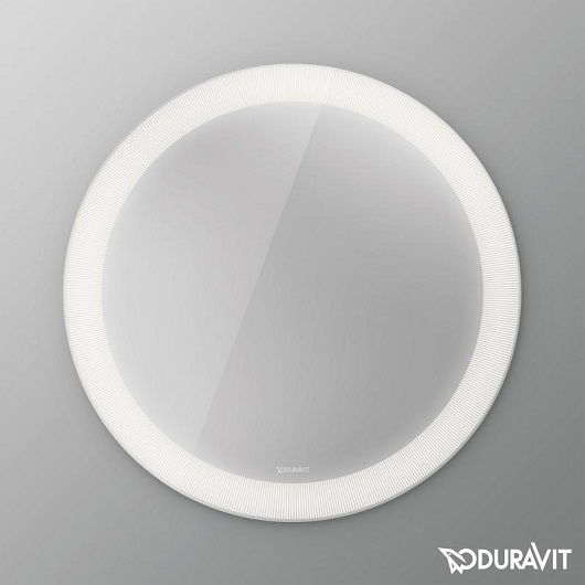 зеркало duravit happy d.2 plus hp7481s0000 ⌀900 мм, с подсветкой, декор «radial» 