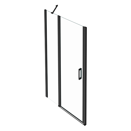 душевая дверь jacob delafon contra e22t120-bl 120 см, профиль черный матовый, стекло прозрачное