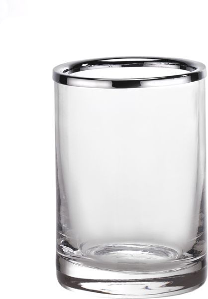 стакан surya crystal 6601/ch-opg 7х7х10 см прозрачное стекло, хром