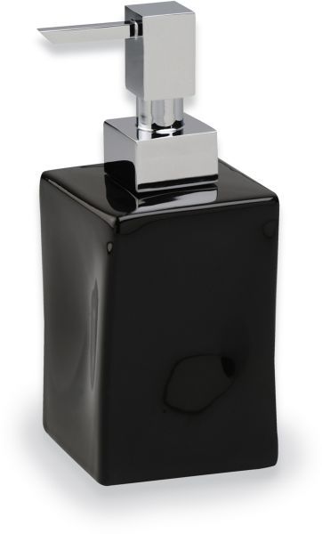 дозатор керамический stil haus prisma 795(08-ne) настольный, хром-черная керамика