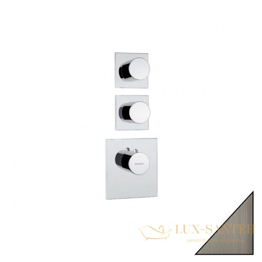 термостат  для душа встраиваемый highflow, bossini outlets z031203.094, на 2-4 потребителя, внешняя часть, никель шлифованный