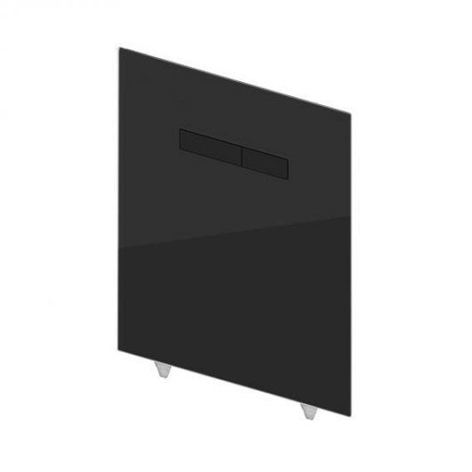 верхняя стеклянная панель tece tecelux 9650005 с механическим блоком управления, стекло черное/клавиши черные