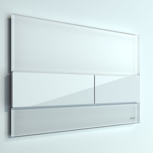 стеклянная панель смыва tece tecesquare 9240800, белое стекло/клавиши белые