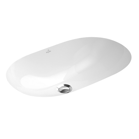 раковина встраиваемая снизу villeroy & boch o.novo 4162 60 r1 ceramicplus 600х350 мм, белый