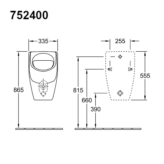 писсуар villeroy & boch o.novo 75240001, белый