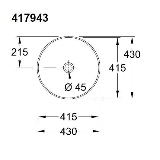 раковина накладная villeroy & boch artis 417943bcw5 430 мм, cedar 