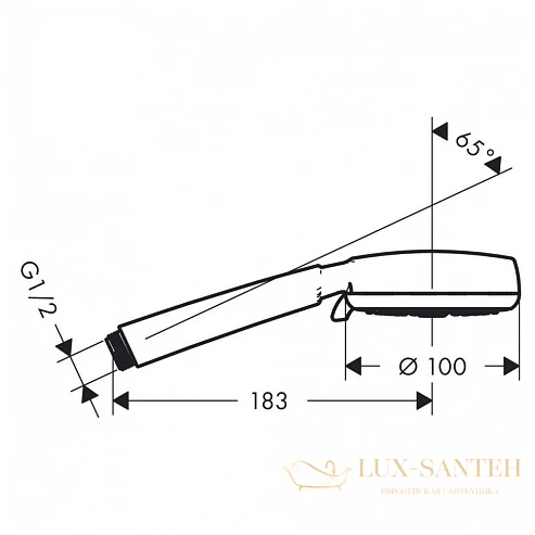 лейка для душа hansgrohe myclub vario 4 реж. d100 мм 26685400 хром круглая