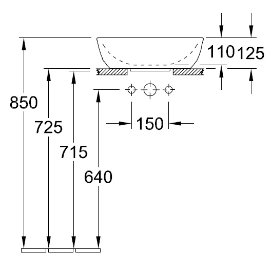 раковина накладная villeroy & boch artis 417943bcw5 430 мм, cedar 