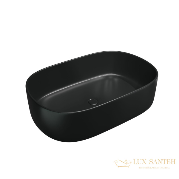 раковина накладная charus tenaro 700-024b, 560*390*140 мм, черный матовый