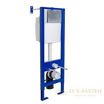 инсталляция berges atom 410, 040331 для подвесного унитаза с панелью смыва, хром глянцевый