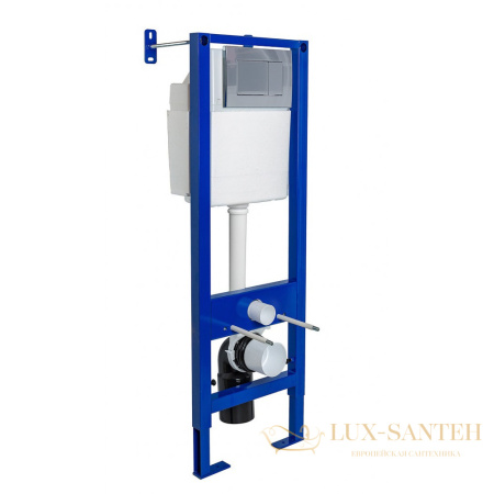 инсталляция berges atom 410, 040331 для подвесного унитаза с панелью смыва, хром глянцевый