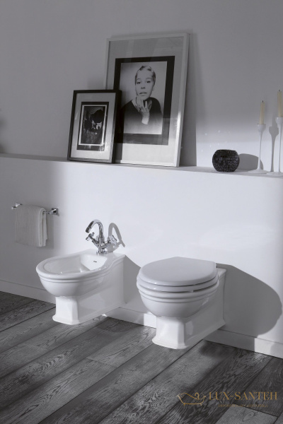 подвесное биде olympia impero style, c крепежом, 53x39 см, цвет белый глянцевый