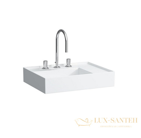 раковина laufen kartell by 8.1033.4.000.158.1 универсальная 60 см, белый глянцевый
