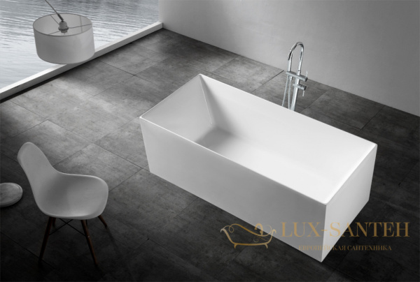 ванна акриловая свободностоящая abber ab9274-1.7, белый глянцевый