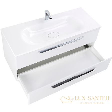 тумба под раковину cezares eco eco-1200-2c-so-bl 120 см подвесная, bianco lucido