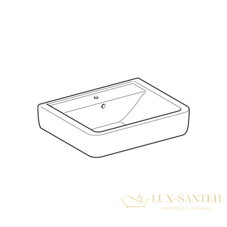 раковина накладная geberit renova plan 225160000 600х480 мм, белый