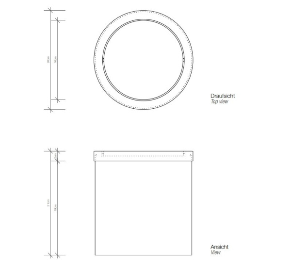 ведро для мусора decor walther dw 125 0608060 6 л, черный матовый