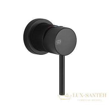 смеситель встраиваемый для душа на 1 выход gessi emporio via tortona, 19712.299, внешняя часть, black xl