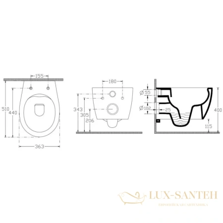 подвесной безободковый унитаз allen brau fantasy 4.11004.sm, розовый