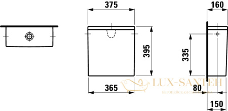 бачок laufen val 8.2928.2.000.872.1 для унитаза, белый глянцевый 