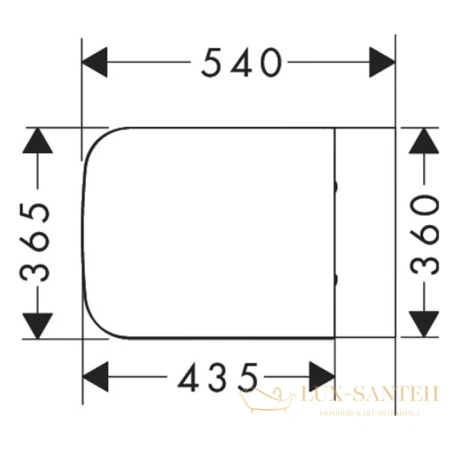 унитаз подвесной, hansgrohe creektide q, 60203450, 540х360 безободковый с сиденьем без микролифта, белый глянцевый