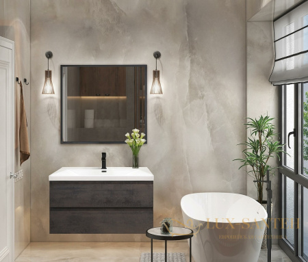 тумба под раковину cezares molveno molveno-80-2c-so-oss 80 см подвесная, ossido