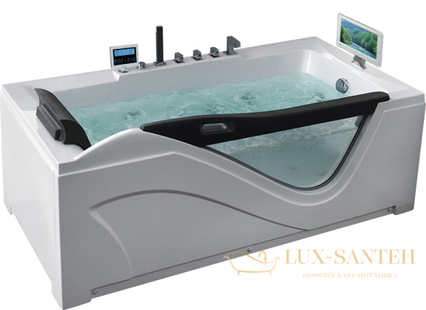 ванна акриловая гидромассажная gemy g9055 o r, белый