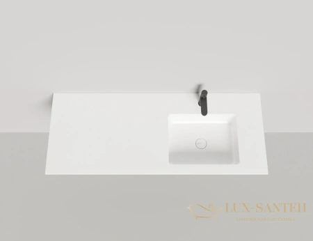 раковина salini onda 1402203m s-stone 200.3x50 см, белый
