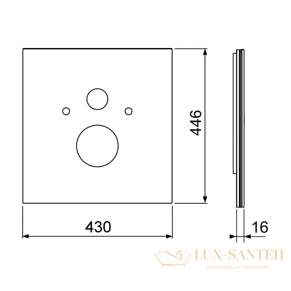 нижняя панель tecelux для установки сидений-биде белый 9650102