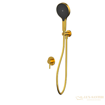 душевая система для душа скрытого монтажа whitecross y, yset02topglb, золото брашированное