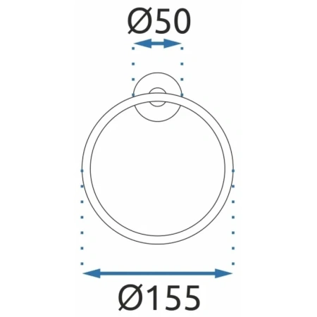 полотенцедержатель-кольцо rea mist rea-80028, черный матовый