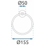 полотенцедержатель-кольцо rea mist rea-80028, черный матовый