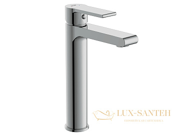 смеситель высокий для раковины cersanit brasko 63024, с донным клапаном, хром