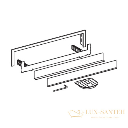 декоративный элемент для внутристенного трапа geberit 154.339.00.1 для облицовки плиткой, с рамкой