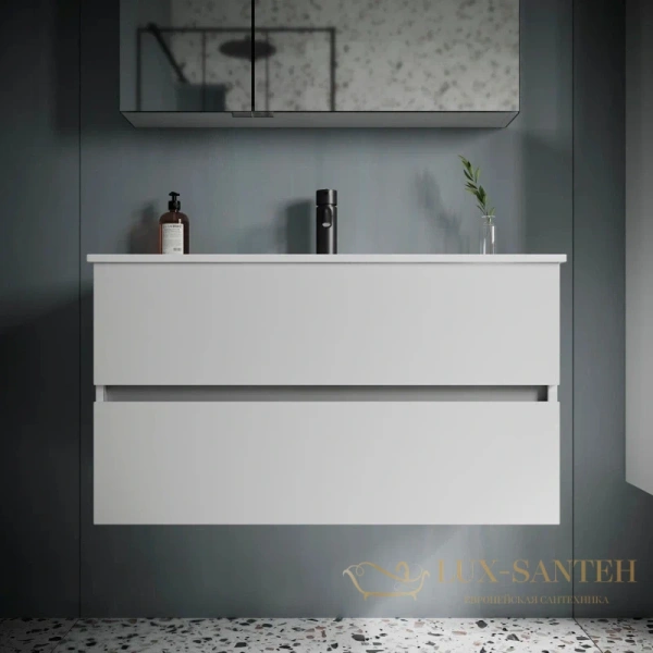 тумба sancos urban ur90w 89 см, белый глянец