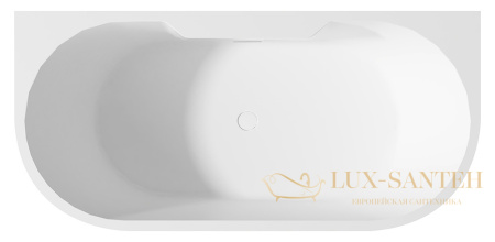 ванна акриловая пристенная abber ab9296-1.5, белый глянцевый