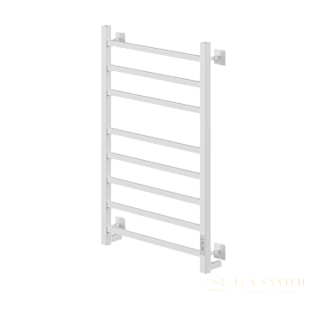 полотенцесушитель электрический кабельный ника step-2 80/50 ral9016 белый матовый u