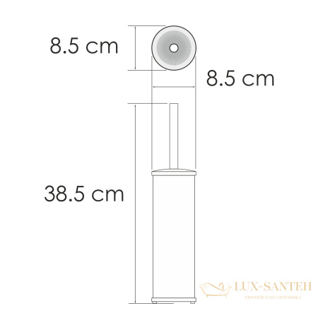 щетка для унитаза напольная wasserkraft k-1027brushed gold, золотой матовый