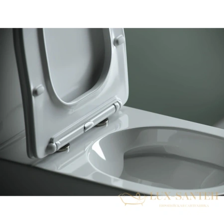 унитаз-компакт безободковый ceramica nova star cn1904 с сиденьем микролифт, белый